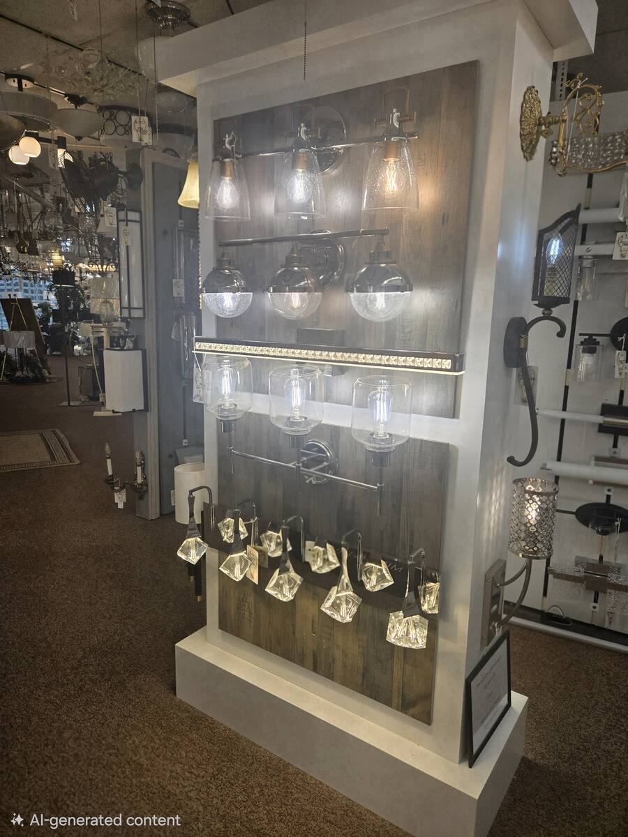 Wall sconces and vanity lights on display at Wholesale Lighting Daytona